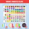 Loomini; Watercolor Paint Set with 100 Bright Colors: for Adult Beginners & Professional with Metallic - Travel Sized Water Color Art Kit Palette; Category:Paint; Image:6